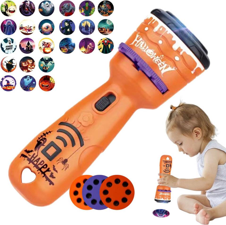 Kids Flashlight Projector USB Rechargeable LED