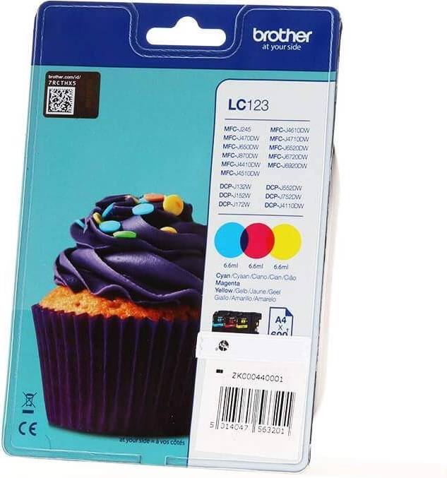 Brother Ink LC123RBWBPDR Rainbow-Pack