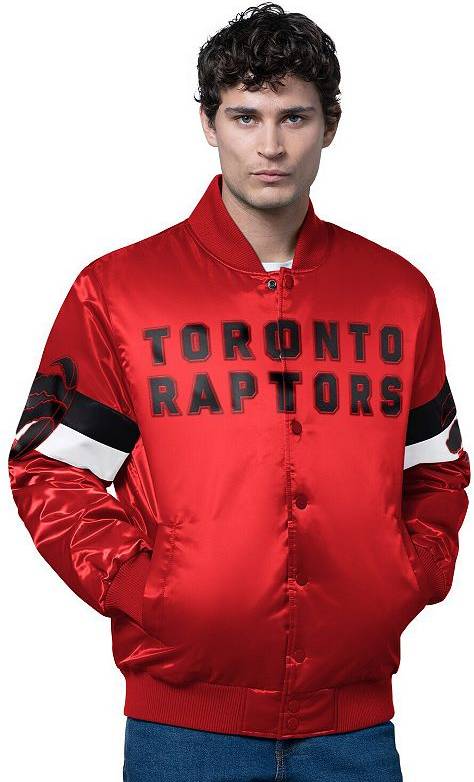 Starter Red Toronto Raptors Triple Option Varsity Full-Snap Satin Jacket - Rpt Red