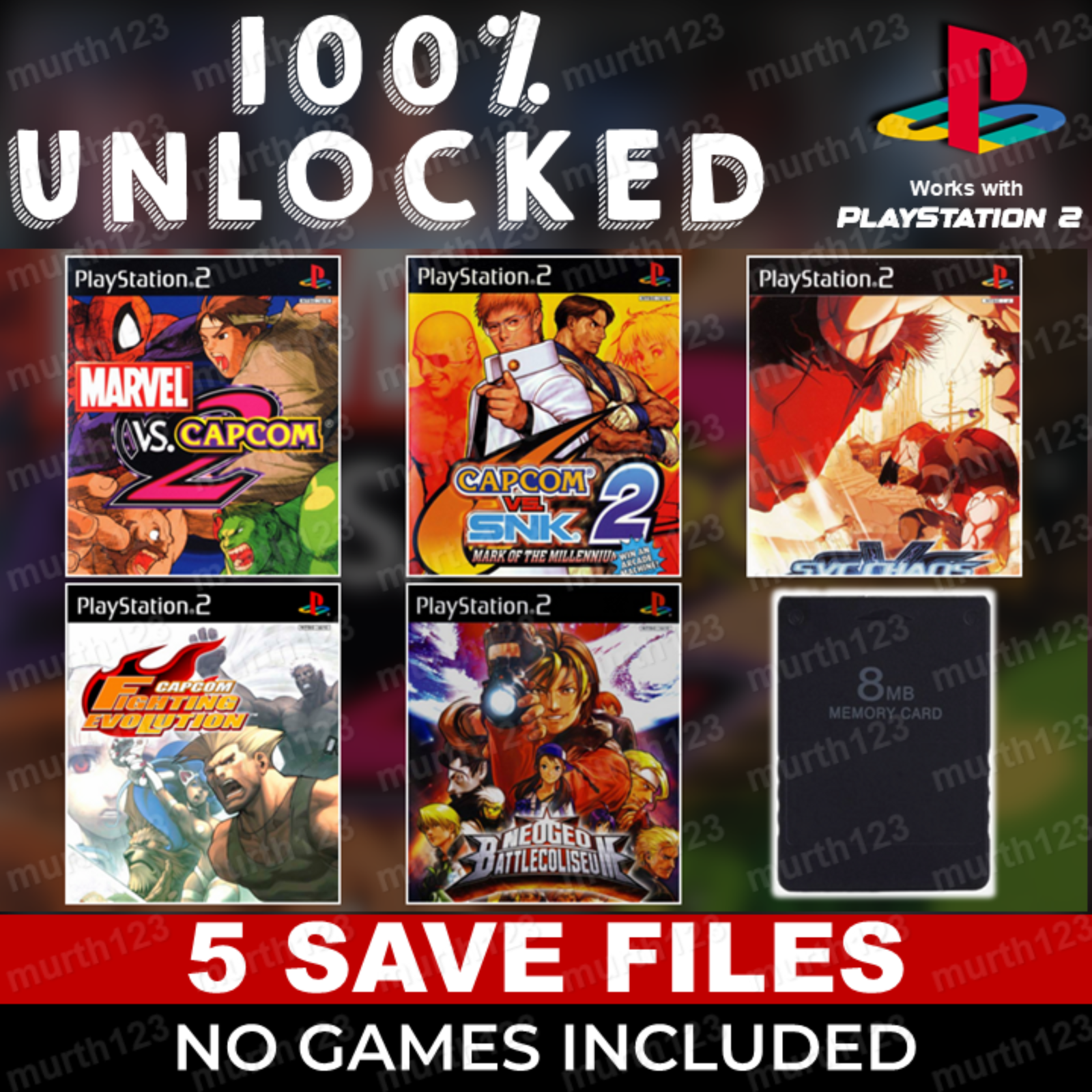 Memory card game Marvel Vs Capcom Ps2 Memory Card
