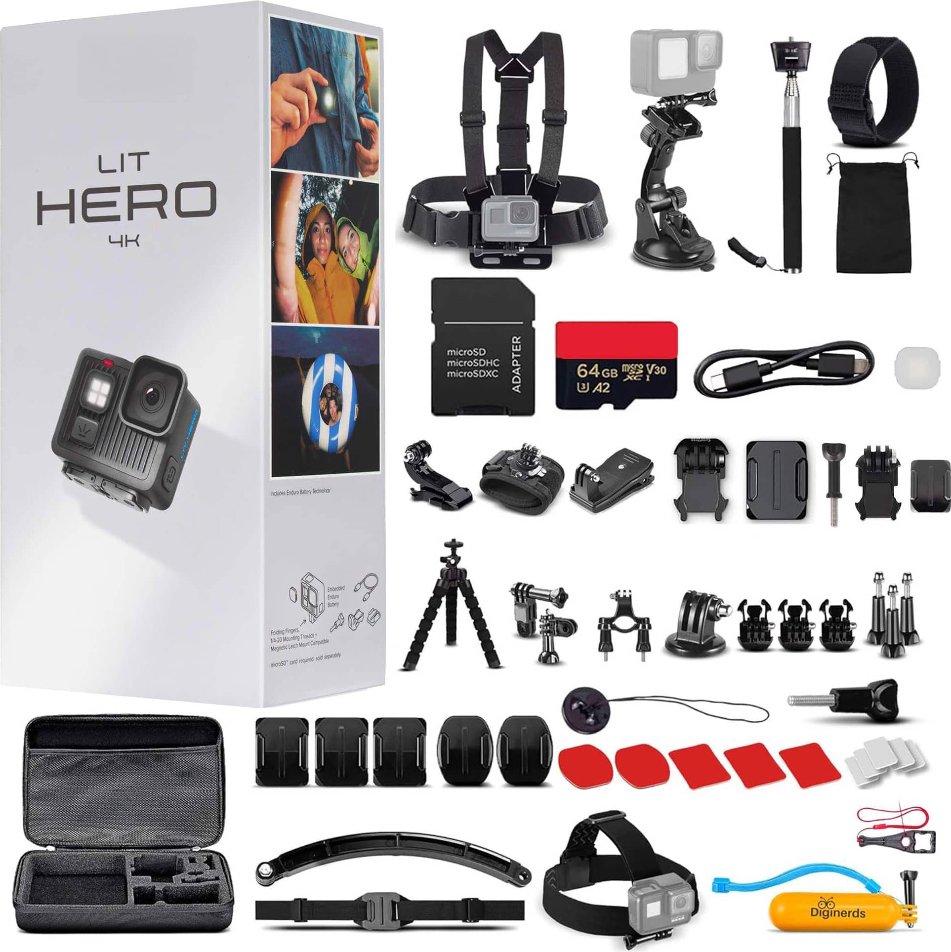 Gopro camera price GoPro Lit Hero Compact Waterproof Action Camera Bundle