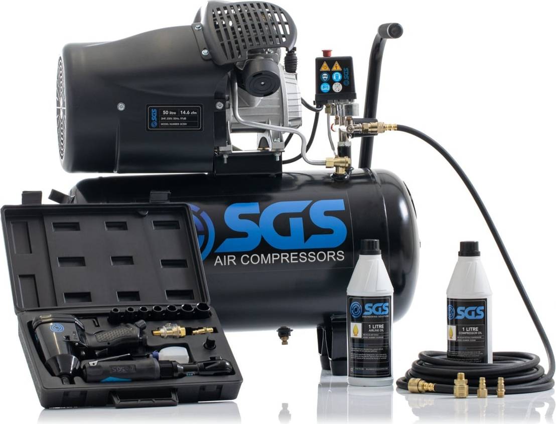 SGS 50 Litre Direct Drive Air Compressor Kit