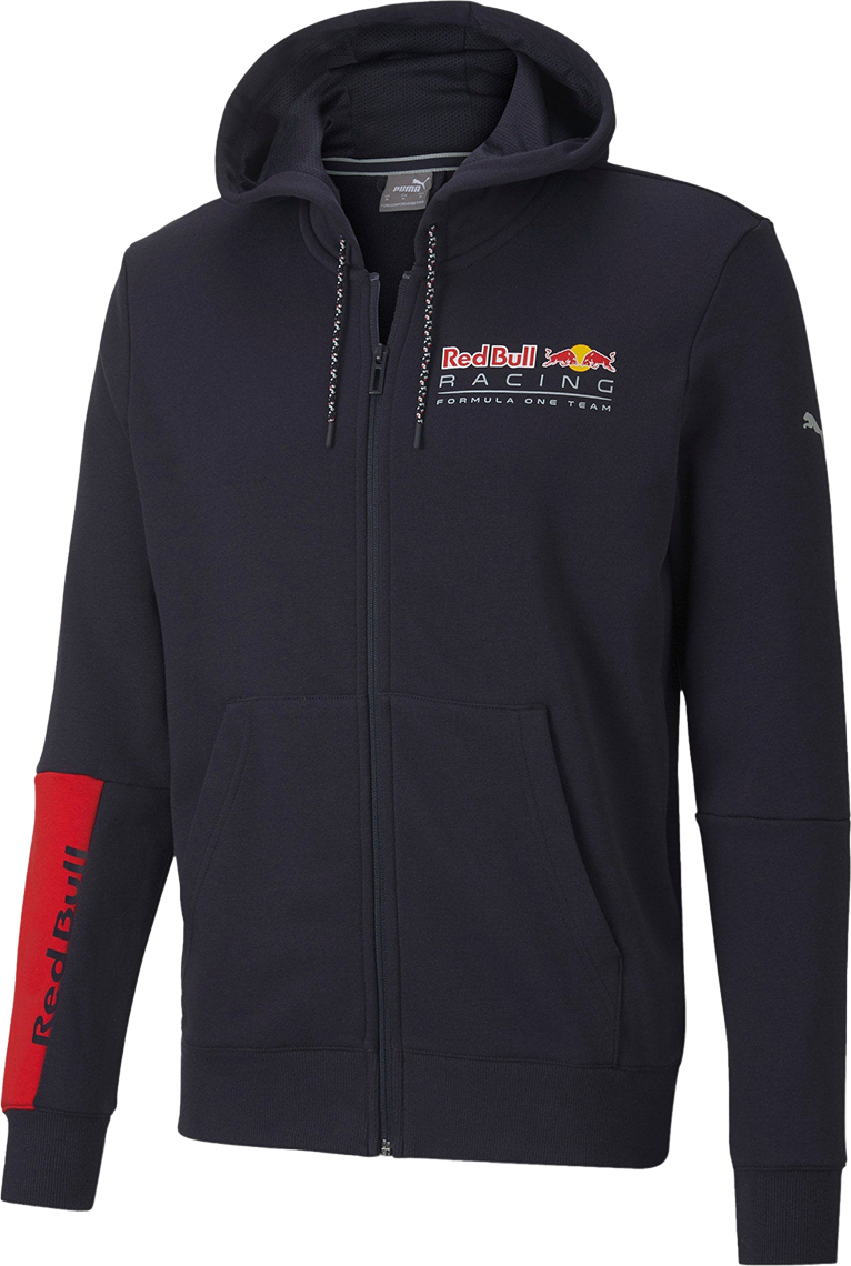 Puma Red Bull Racing Logo Hooded Sweat Jacket - Blue