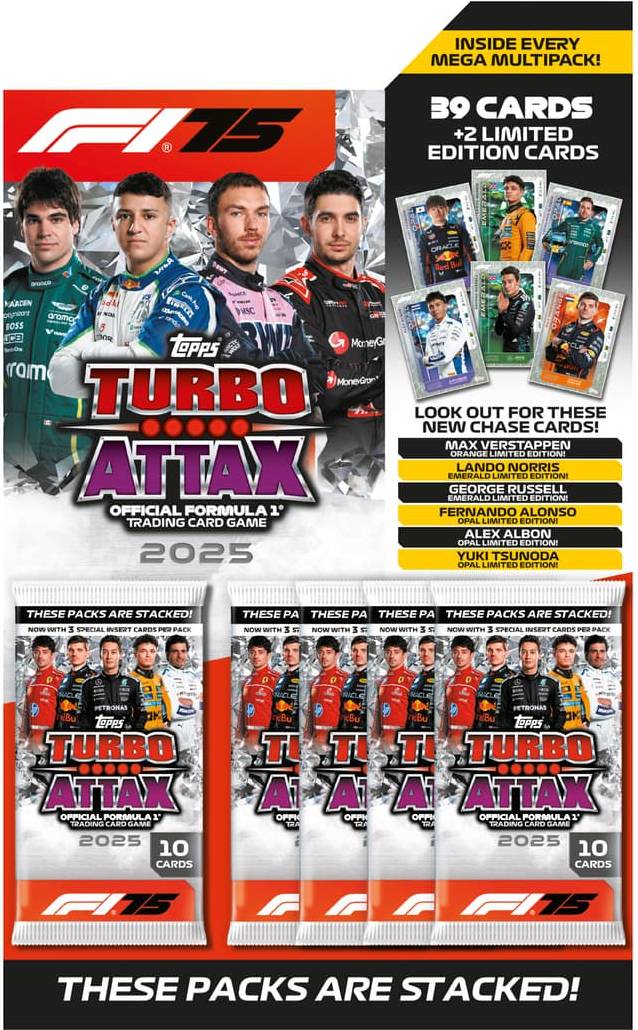 Topps Formula 1 Turbo Mega Multipack 4 Packs