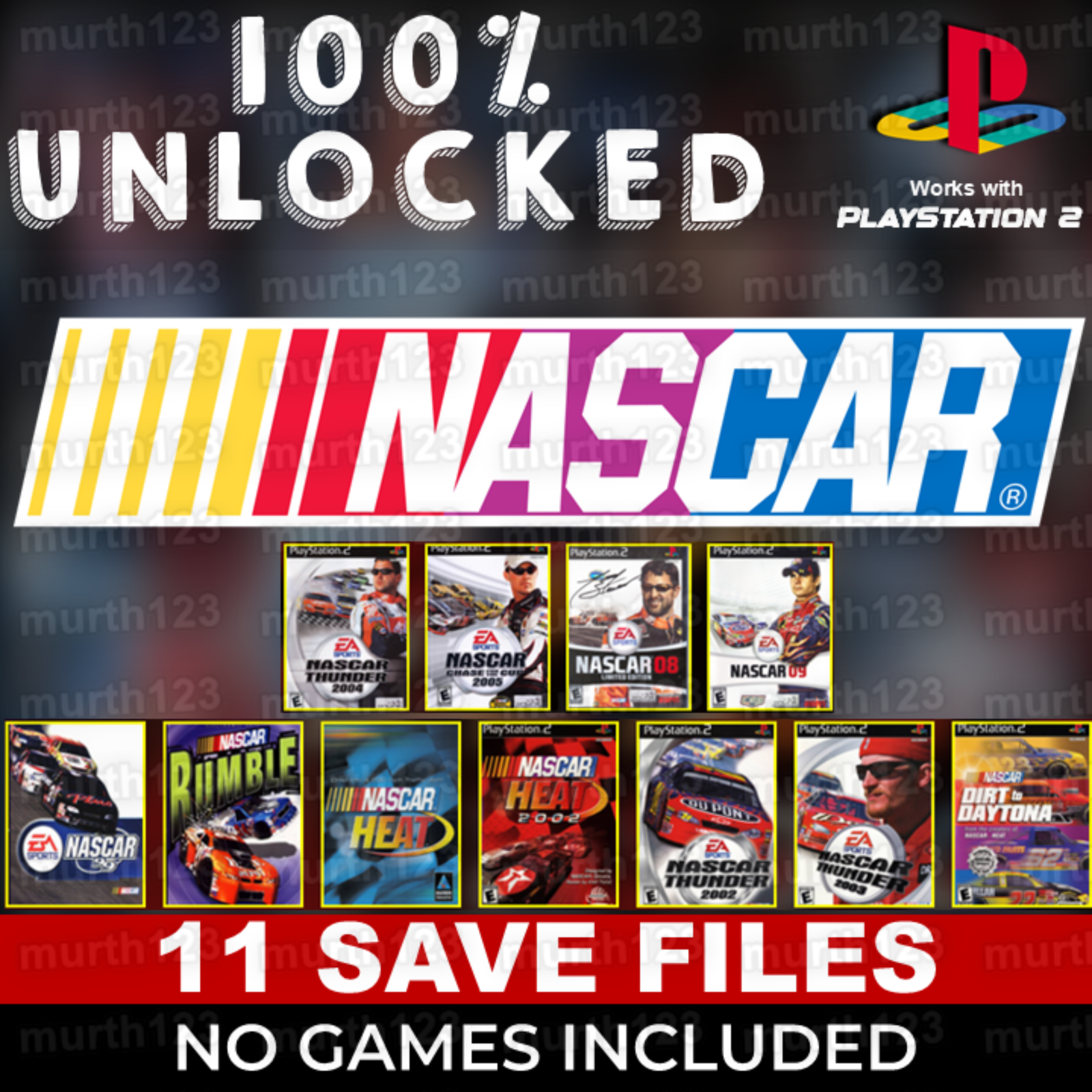 Memory card game Nascar Racing 2004 Ps2 Memory Card