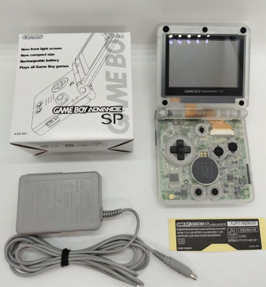Gameboy advance sp Nintendo Gameboy Advance SP AGS-001 Clear Color Reshell