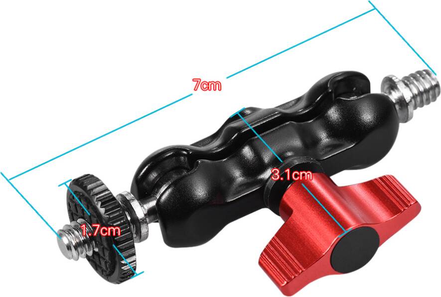 Ballhead Arm Camera Monitor LED Light Mount