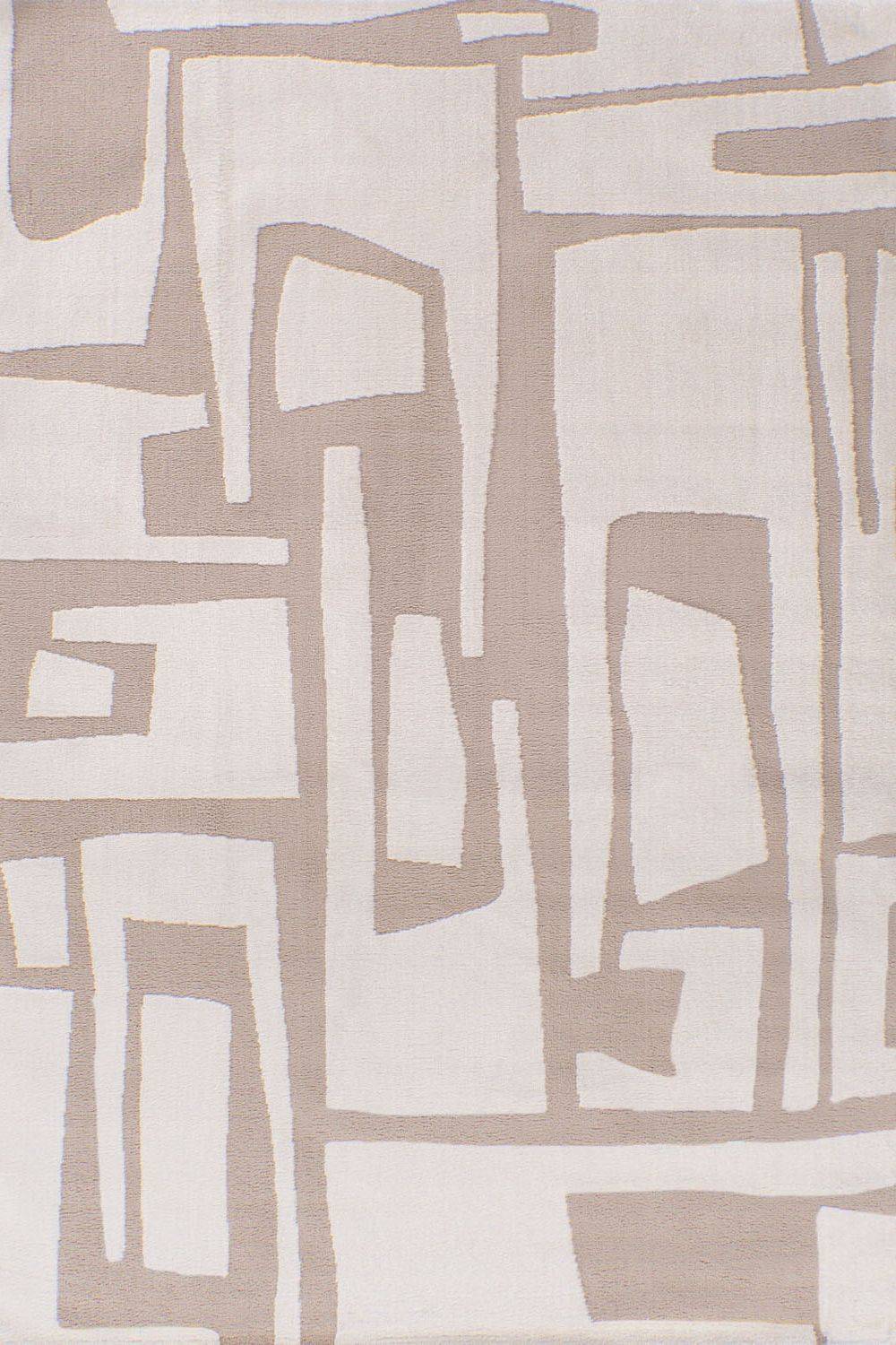 Living room rug THE RUGS Loft Abstract Living Room Area Rug Runners 200 x 290 cm Beige