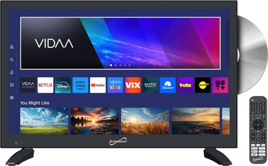 Tv with dvd player SUPERSONIC 19-Inch LED Smart HDTV with DVD Player ATSC NTSC System