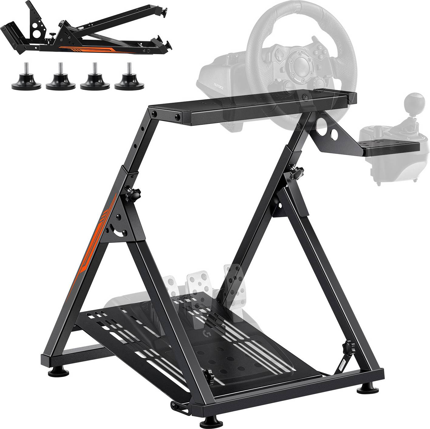 Racing wheel stand VEVOR Racing Wheel Stand Adjustable Foldable Simulator
