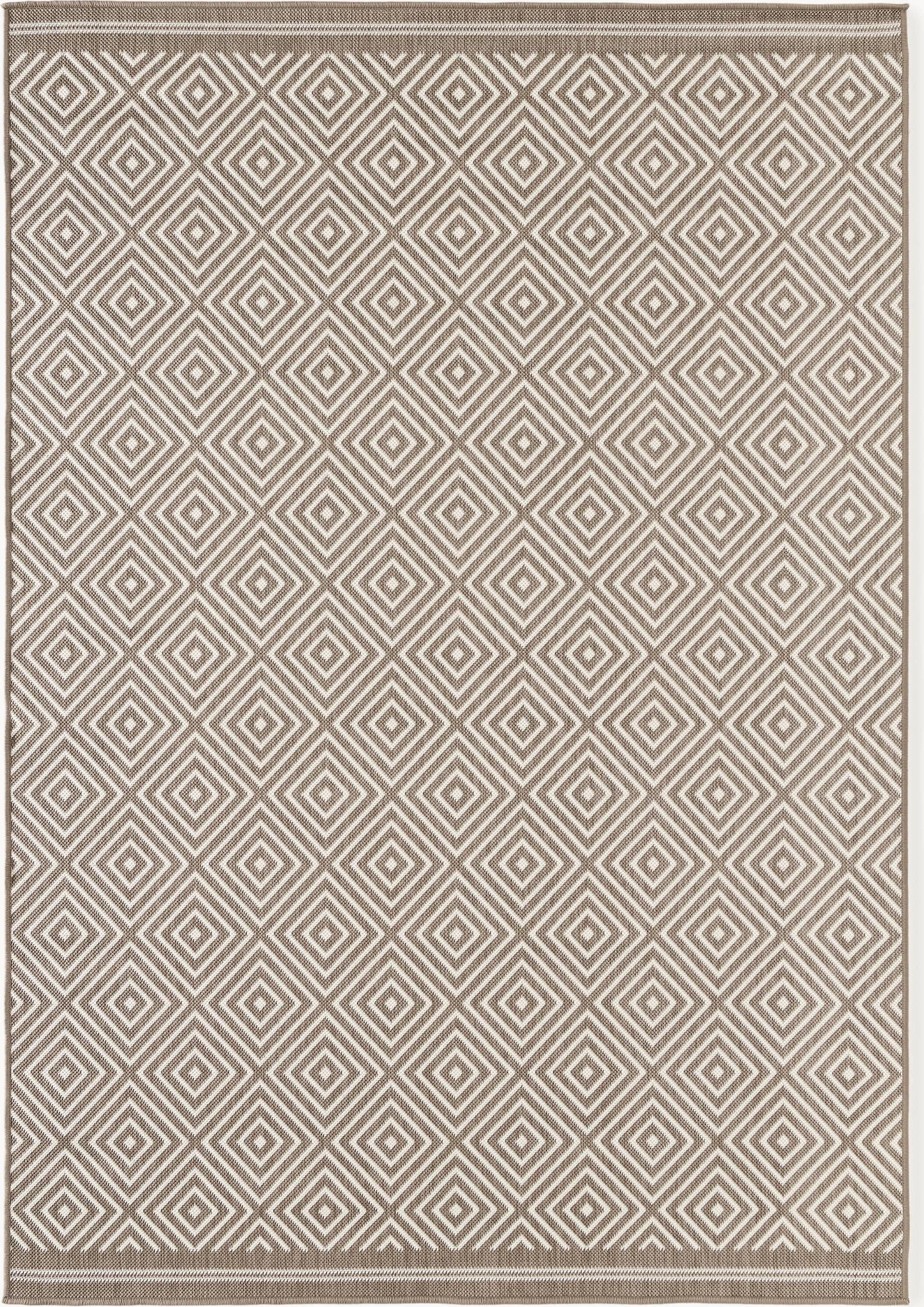 Westwing Collection Indoor Outdoor Reversible Rug Reddy Diamond Pattern Red