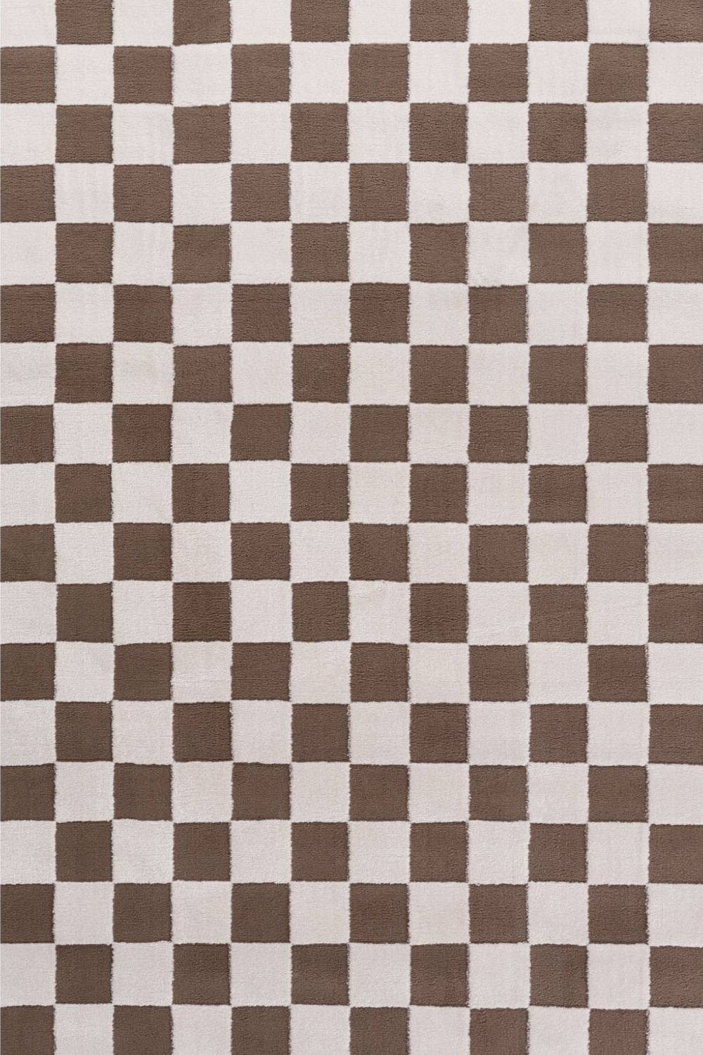 Living room rug THE RUGS Loft Checkered Living Room Area Rug Runners 240 x 340 cm