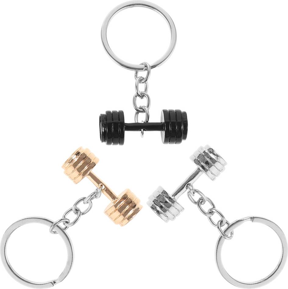 Inoomp Dumbbell Key Rings Bag Hanging Decor