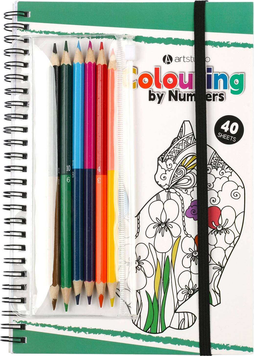 Colouring by Numbers Multicolur White