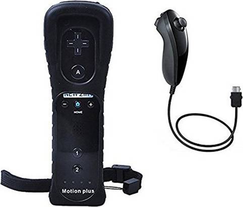 Wii remote plus BUILT Wii U Built In Motion Plus Remote Controller Nunchuck 2in1