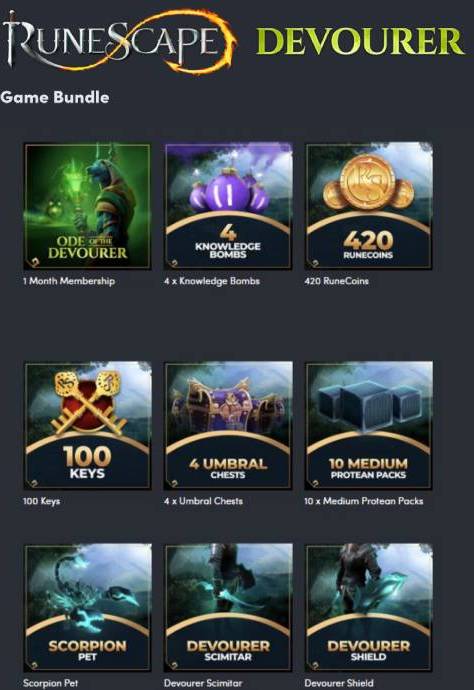 RuneScape Devourer Bundle Content PC DLC