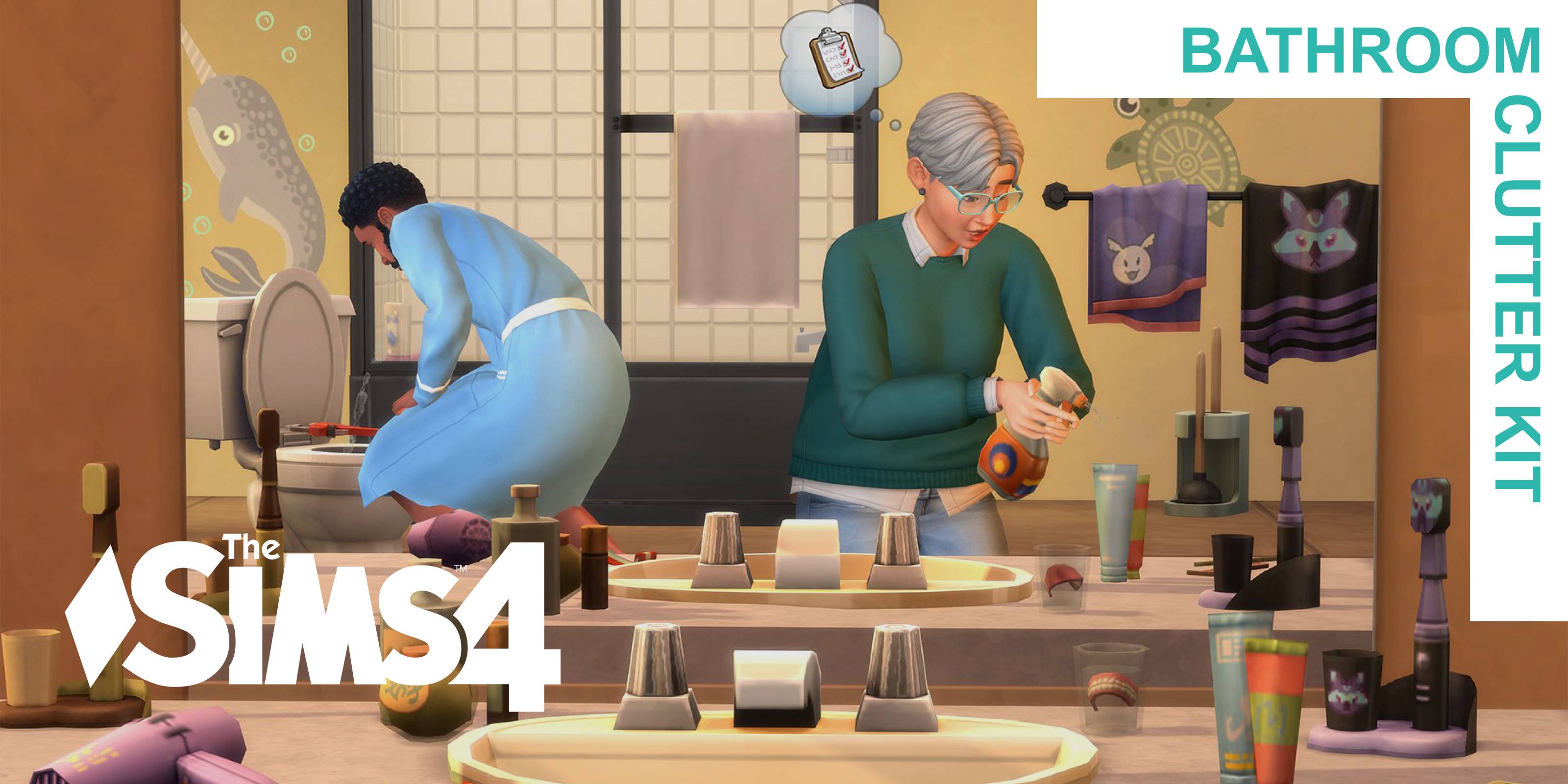 The Sims 4 Bathroom Clutter Kit