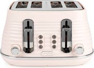 Salter Ripple 4-Slice Toaster Pink