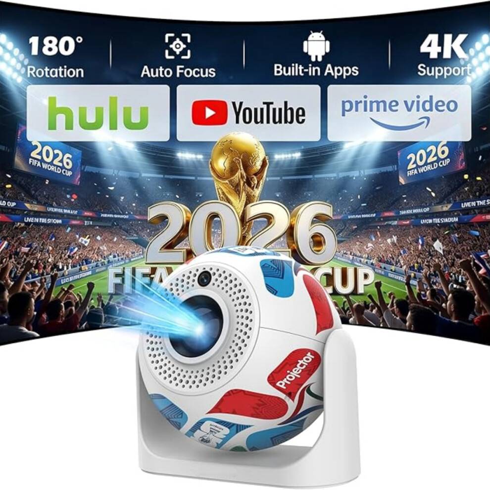 Mini Projector 4K Portable 180 Rotatable