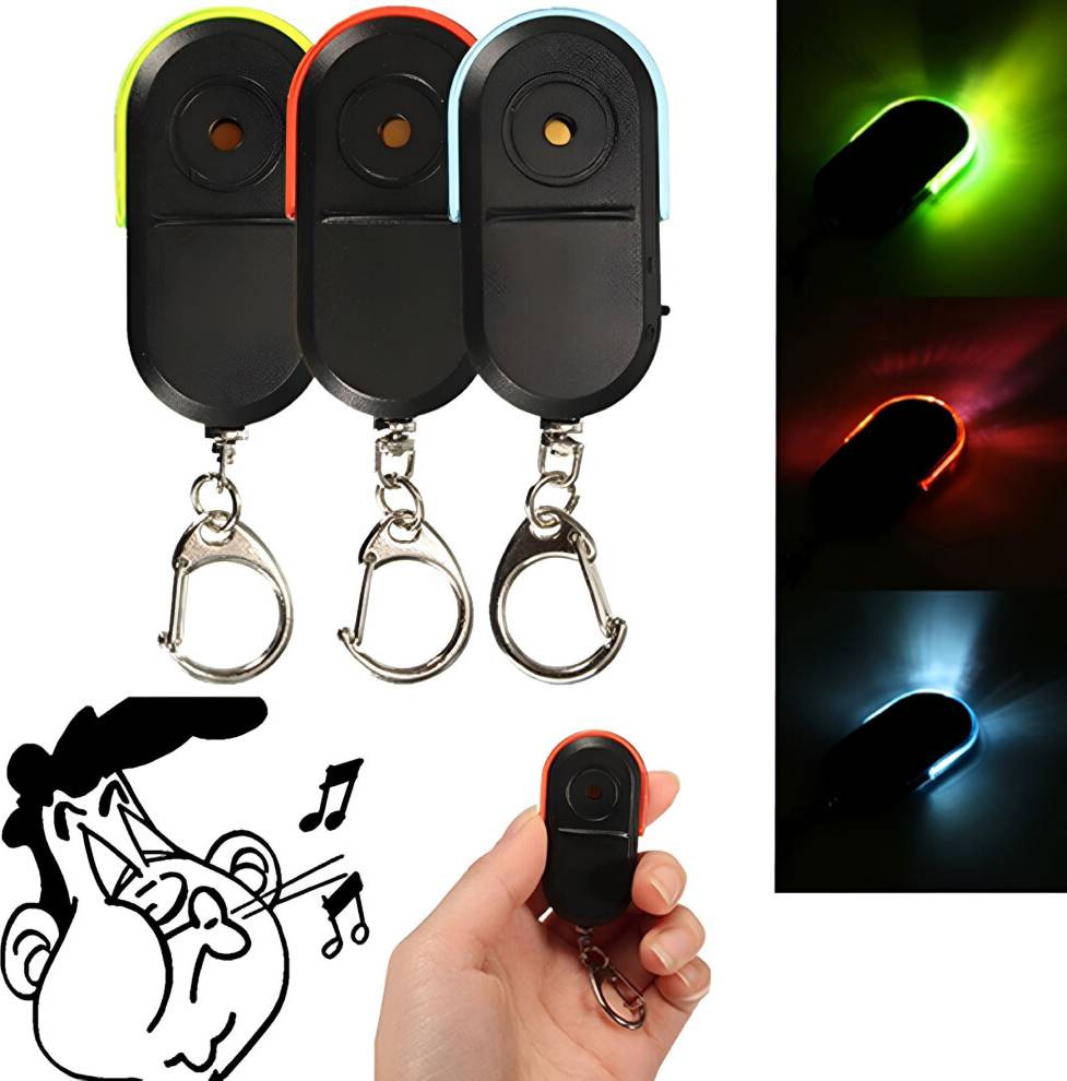 LED Key Finder Tracker with Torch and Sound