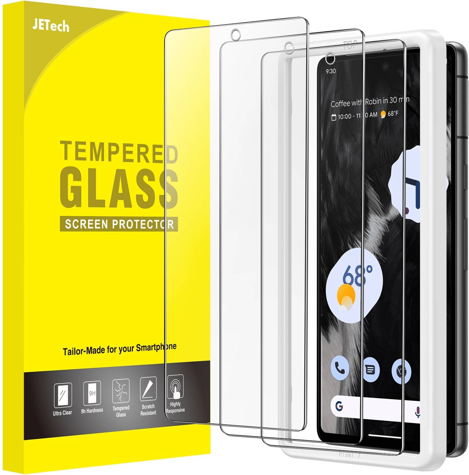 JeTech Screen Protector For Google Pixel 7 3-Pack