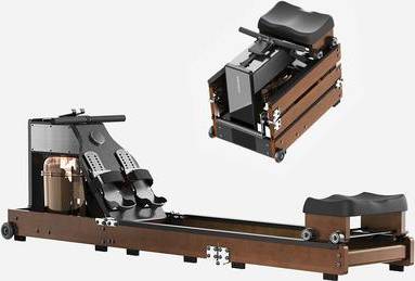 WM10 Foldable Water Rowing Machine Walnut