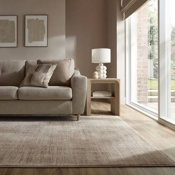 Dunelm Abstract Flecked Fringe Rug