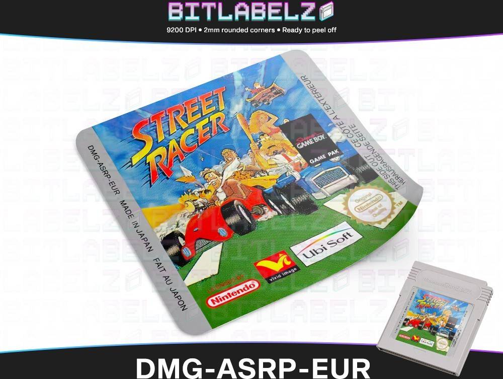 Street Racer Game Boy Label