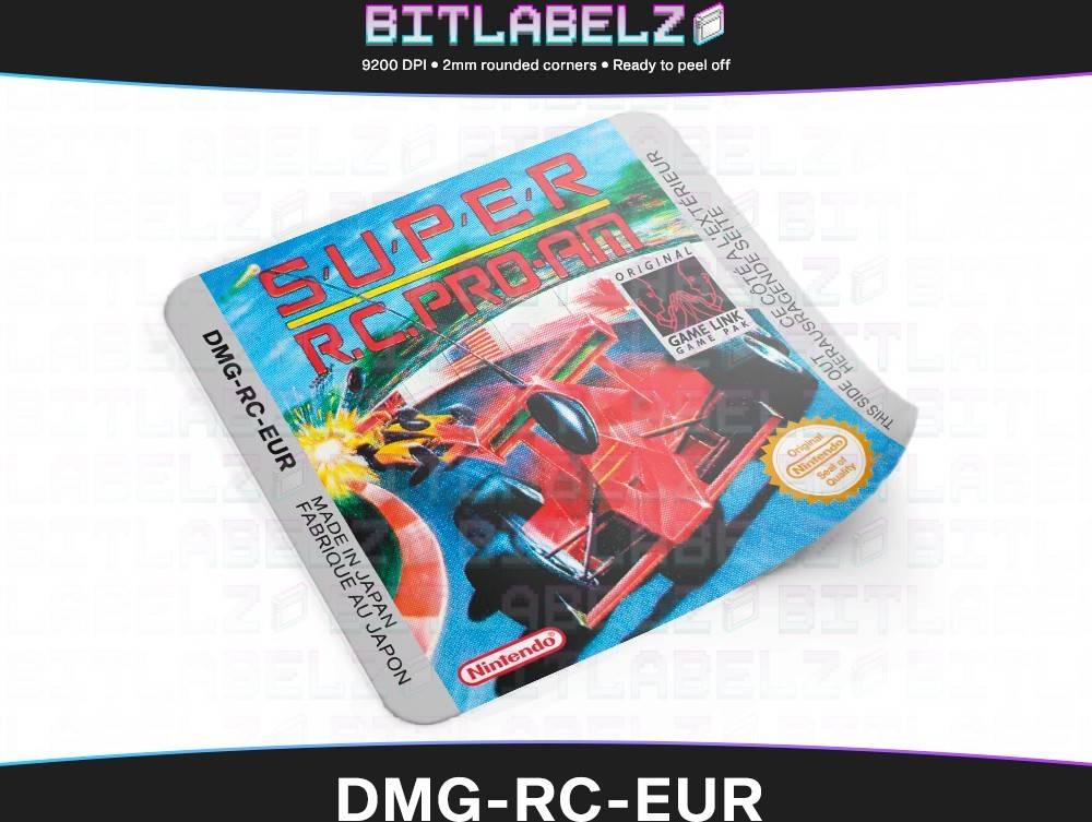 Super R.C. Pro-AM Game Boy Label