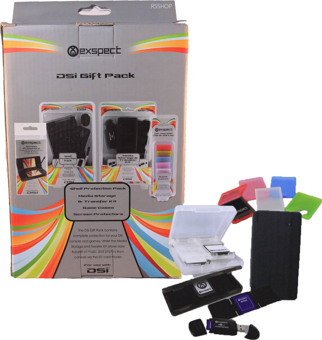 Nintendo Dsi Shell Protection Gift Pack Media Storage Transfer Kit