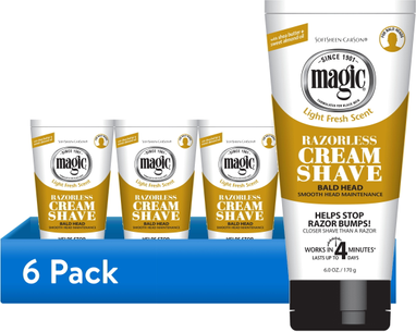 Magic Razorless Shave Cream 6oz 6 Pack