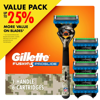 Gillette proglide blades Gillette Fusion5 ProGlide Salute Service Edition Shaving Razor