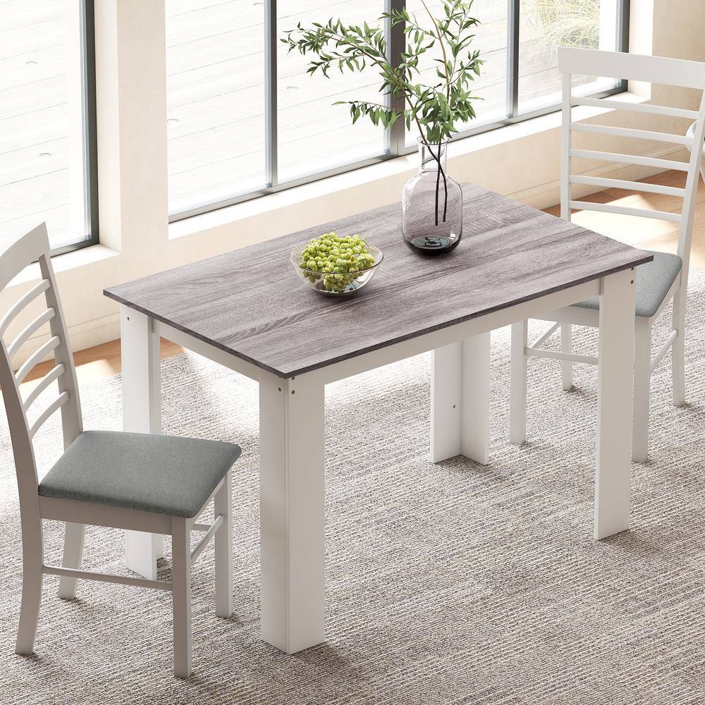 Homcom Wood Effect Tabletop Grey Dining Table