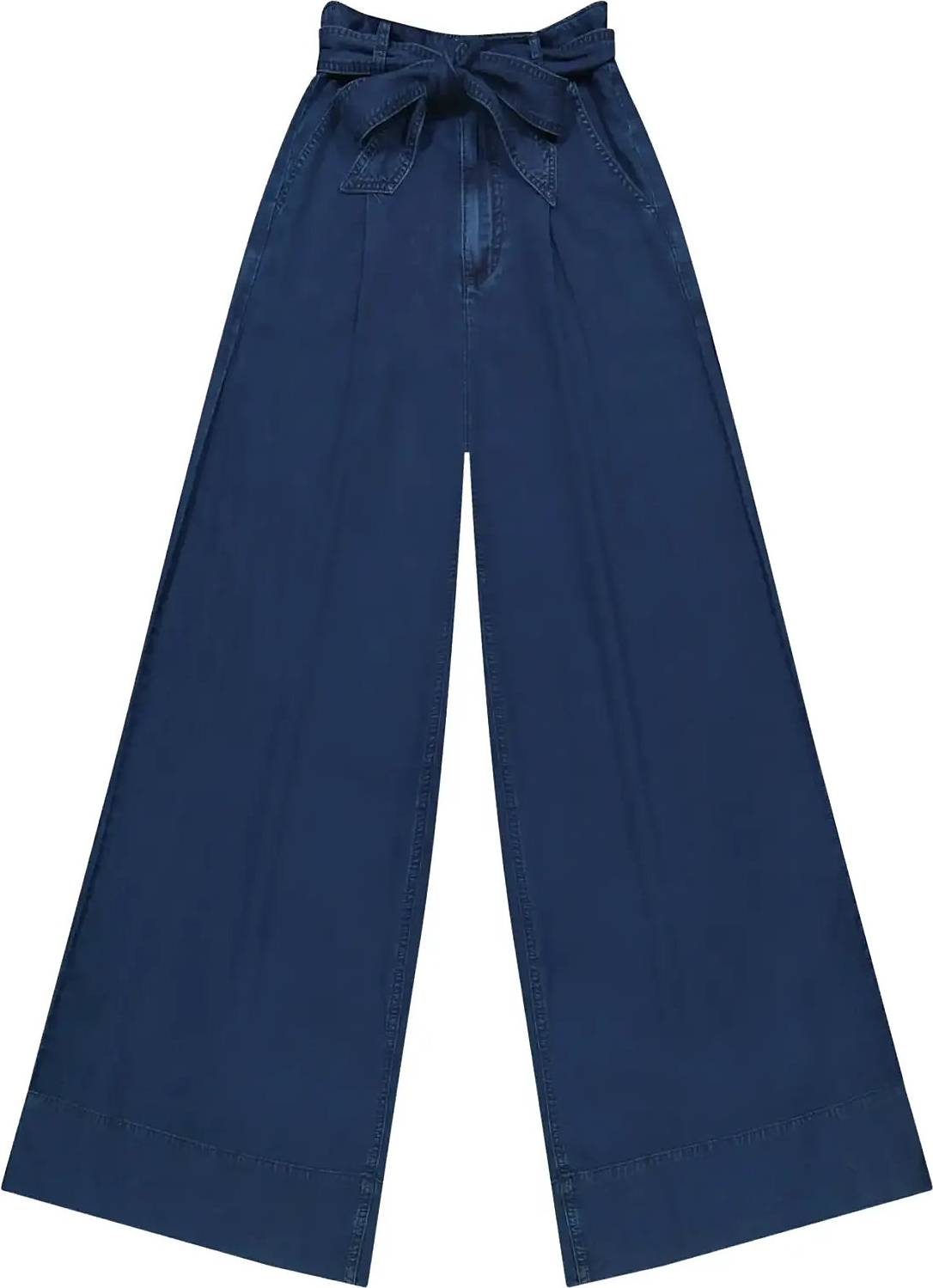 Lee Regular Pleated Wide Leg Jean Sunset Ride - Mid Blue