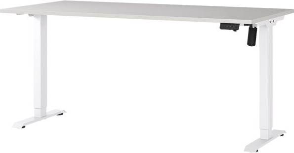 Germania Electronically Height Adjustable Sit Stand Rectangular Lightgrey Writing Desk