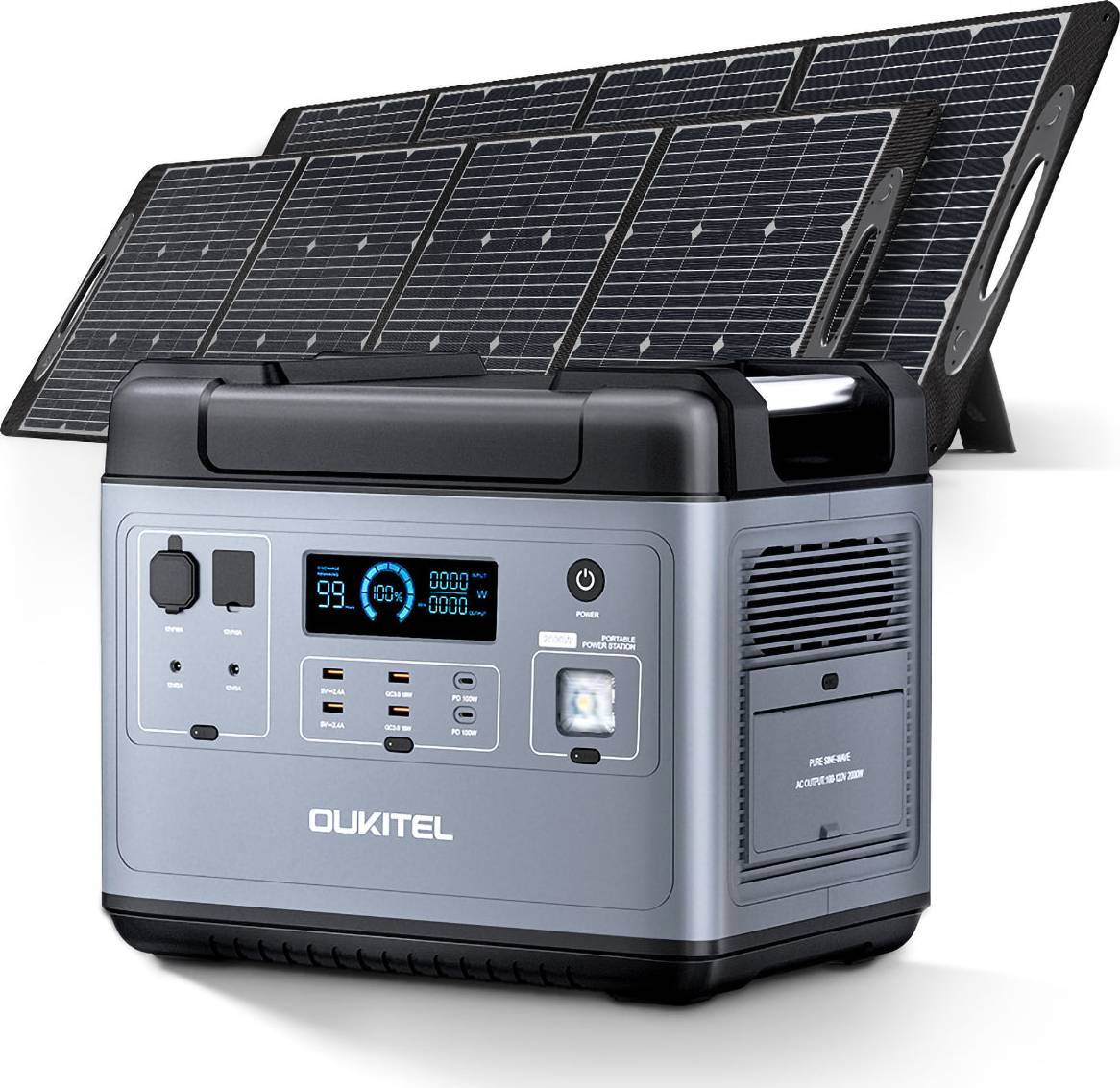 Portable solar generator Oukitel P2001 Solar Generator Portable Solar Panel