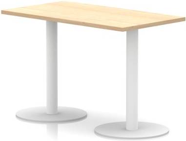 Italia Poseur Rectangular Maple Top 720mm Table
