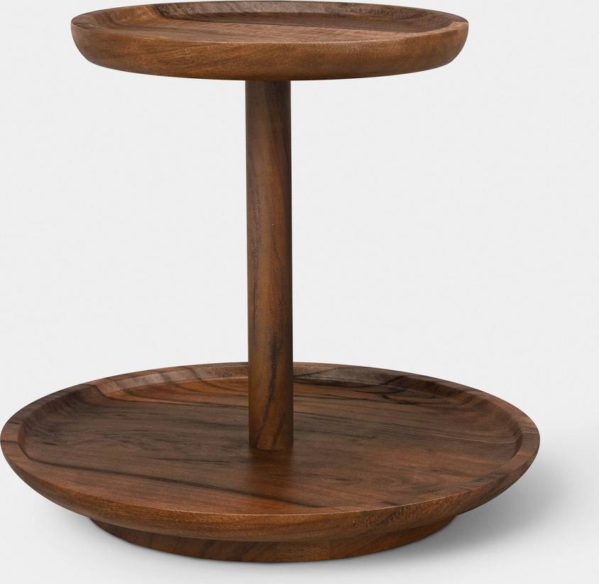 Threshold Dark Wood Tiered Revolving Tray Spice Rack