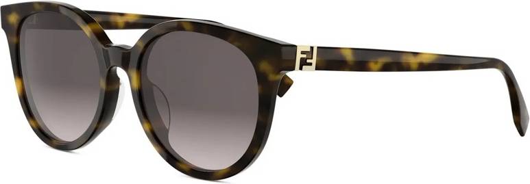 Fendi Runde Acetat Solbriller Brun