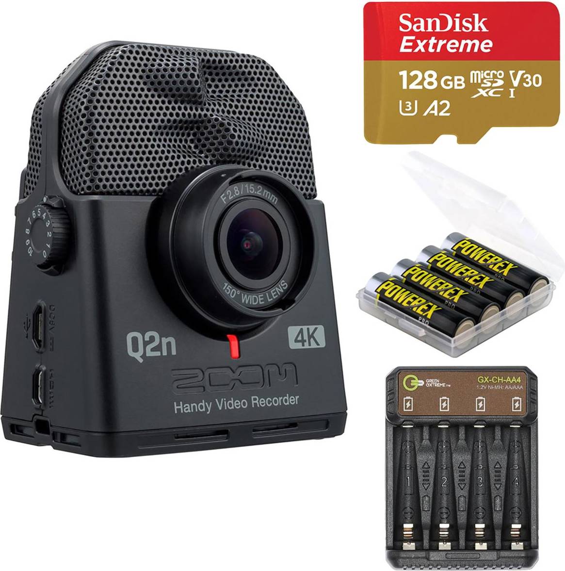 Video recorder Zoom Q2n-4K Handy Video Recorder Bundle