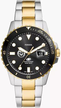 Fossil Silver Colorado State Rams Blue Dive Watch