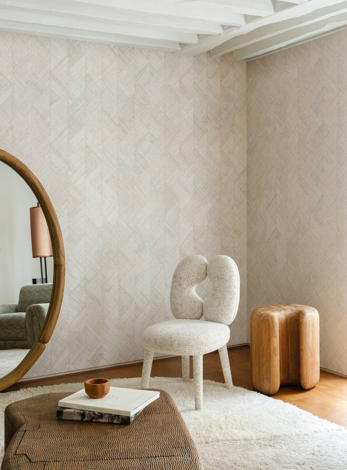 Arte Rutile Washed White Wallpaper