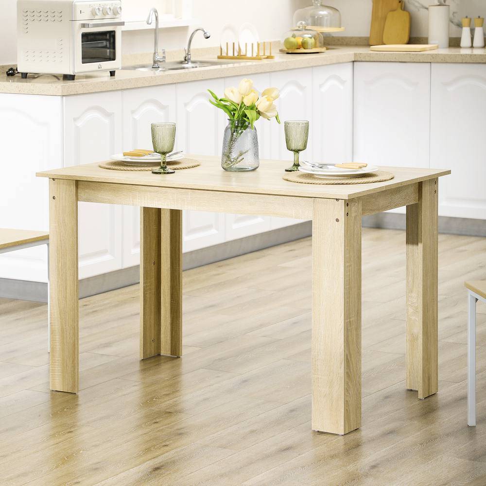 Homcom Wood Effect Light Oak Dining Table