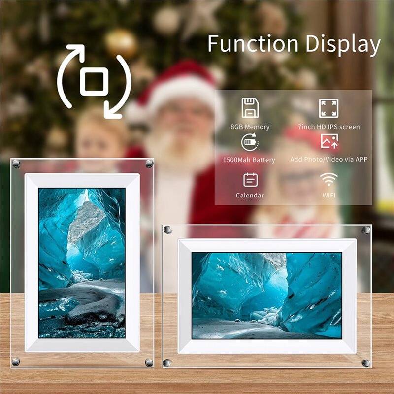7-Inch Transparent Acrylic Digital Photo Frame