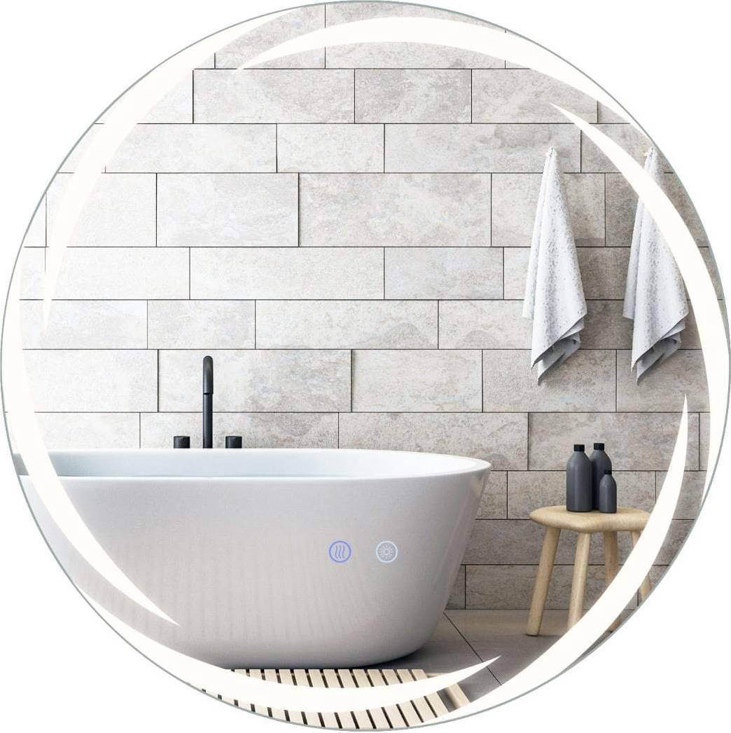 Northix Rund LED Badrumsspegel 60 cm Imfri Dimbar
