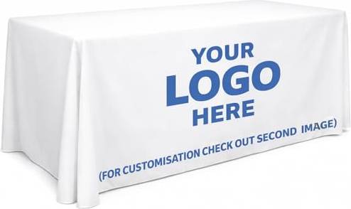 Elegant Event Essentials Customised Rectangular Table Cover 150 x 150 Tablecloth