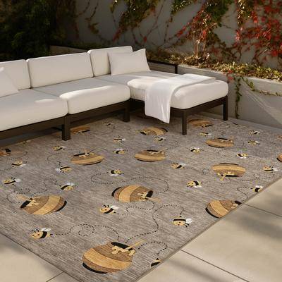 Washable rugs Addison Rugs Washable Kids Honeybee Chantille Rug