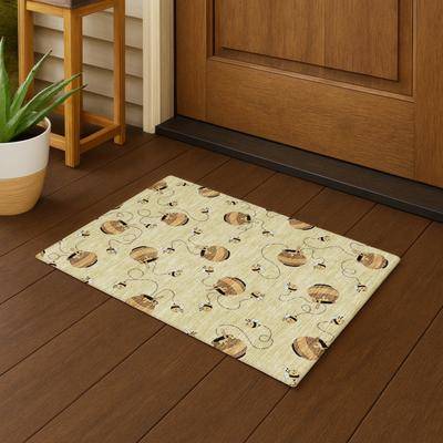 Washable rugs Addison Rugs Washable Kids Honeybee Chantille Rug