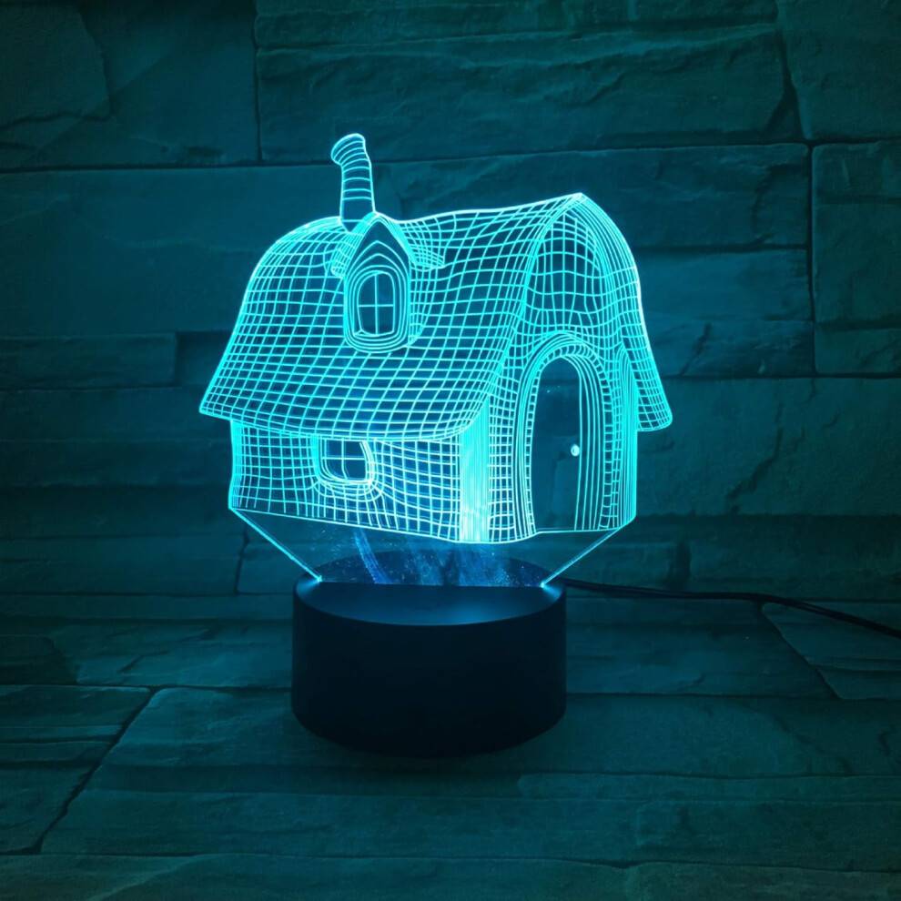 LED Colorful Gradient 3D Optical Illusion Lamp Night Light