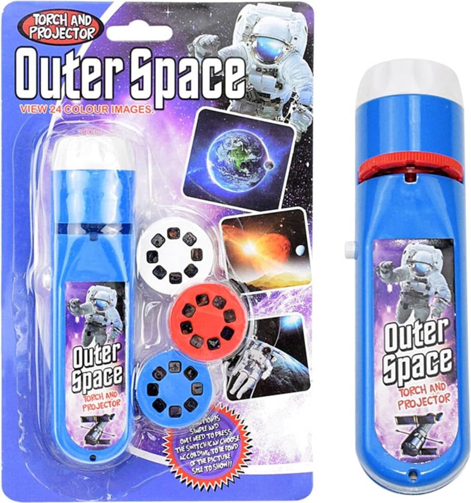 Outer Space Projector Flashlight 3 Discs Night Light